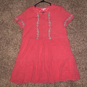 Pink Embroidered Dress NWT